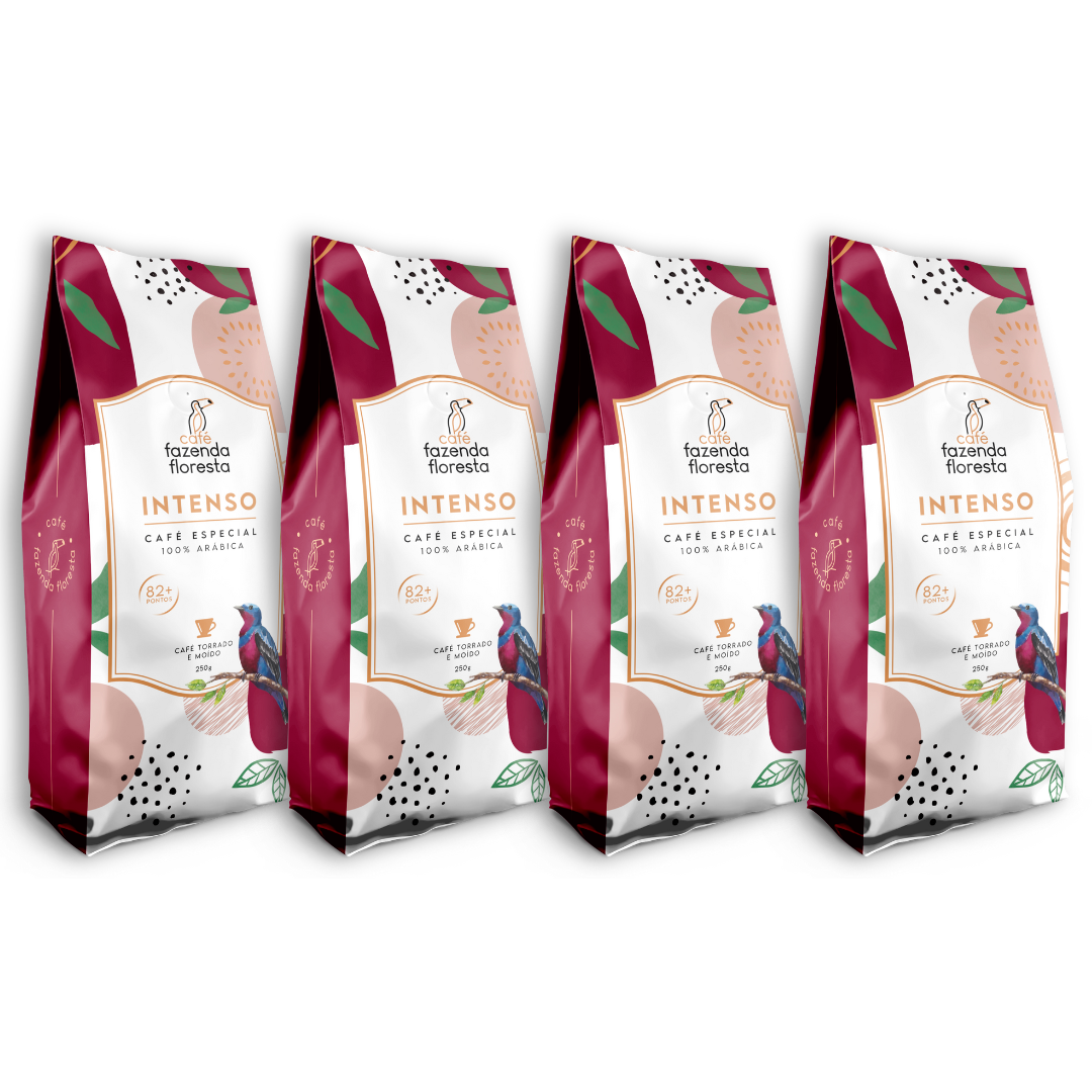 KIT café especial moído — Intenso 4 pacotes - 250g | Café Fazenda Floresta