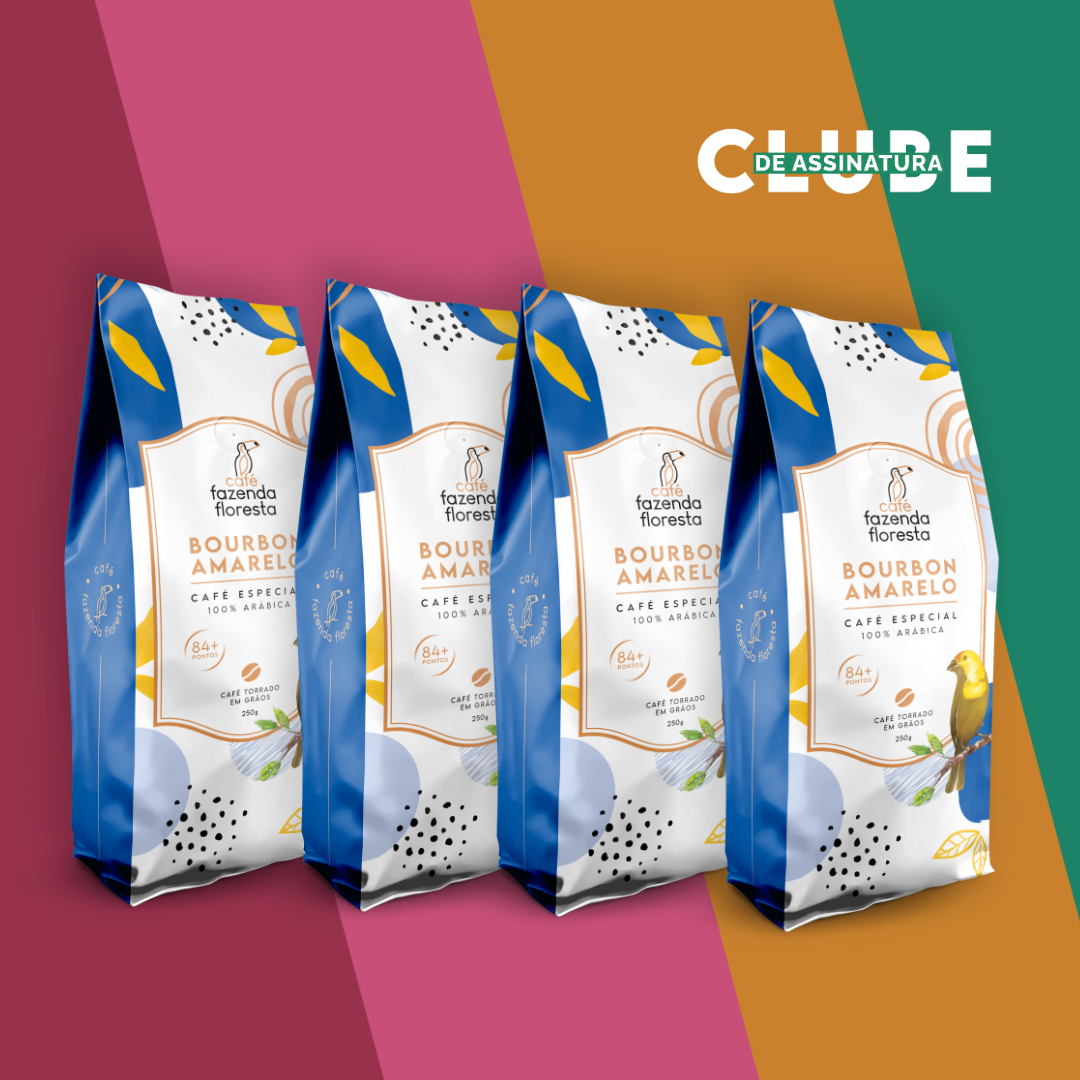 KIT café especial em grãos — Bourbon Amarelo 4 pacotes - 250g | Café Fazenda Floresta