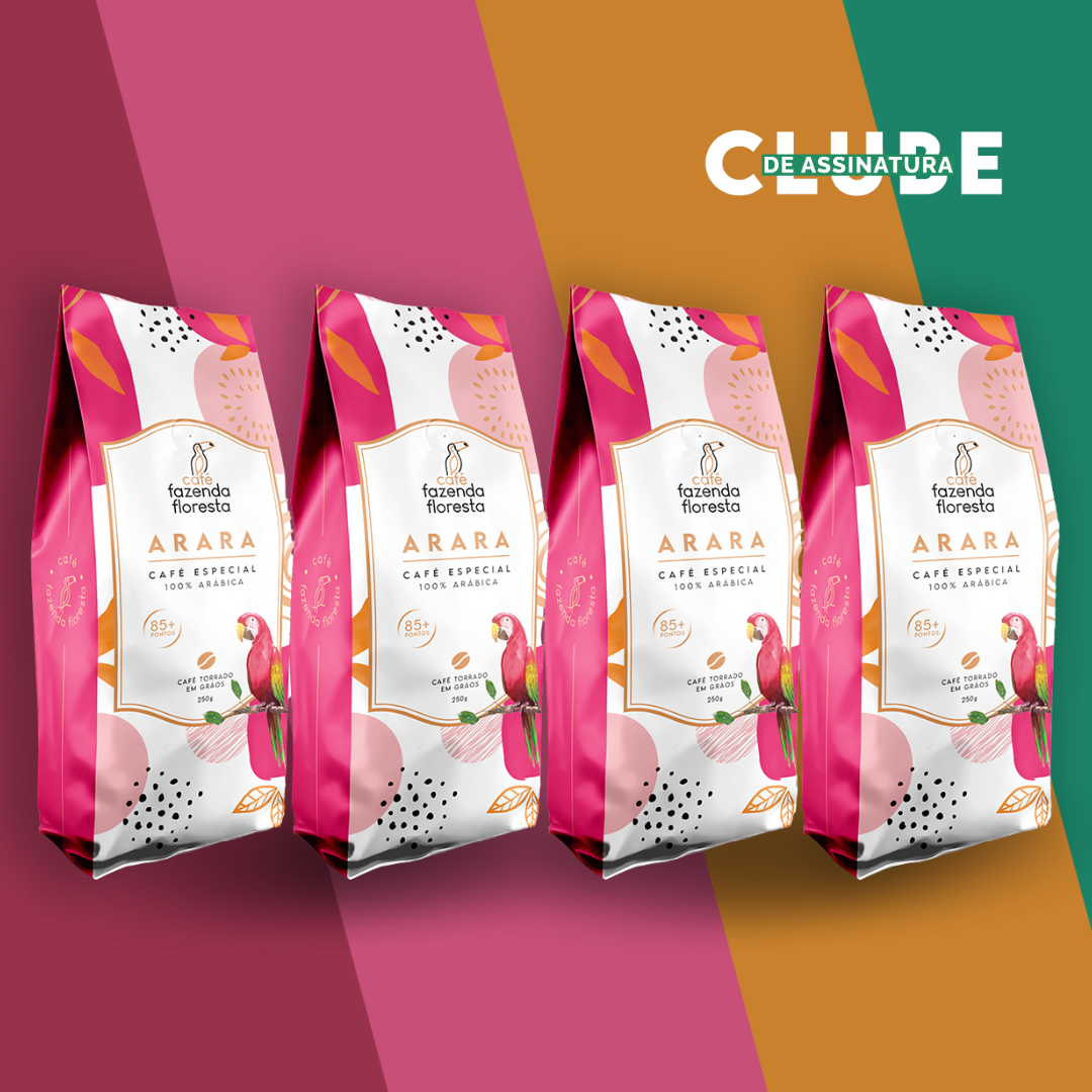 KIT café especial em grãos — Arara 4 pacotes - 250g | Café Fazenda Floresta