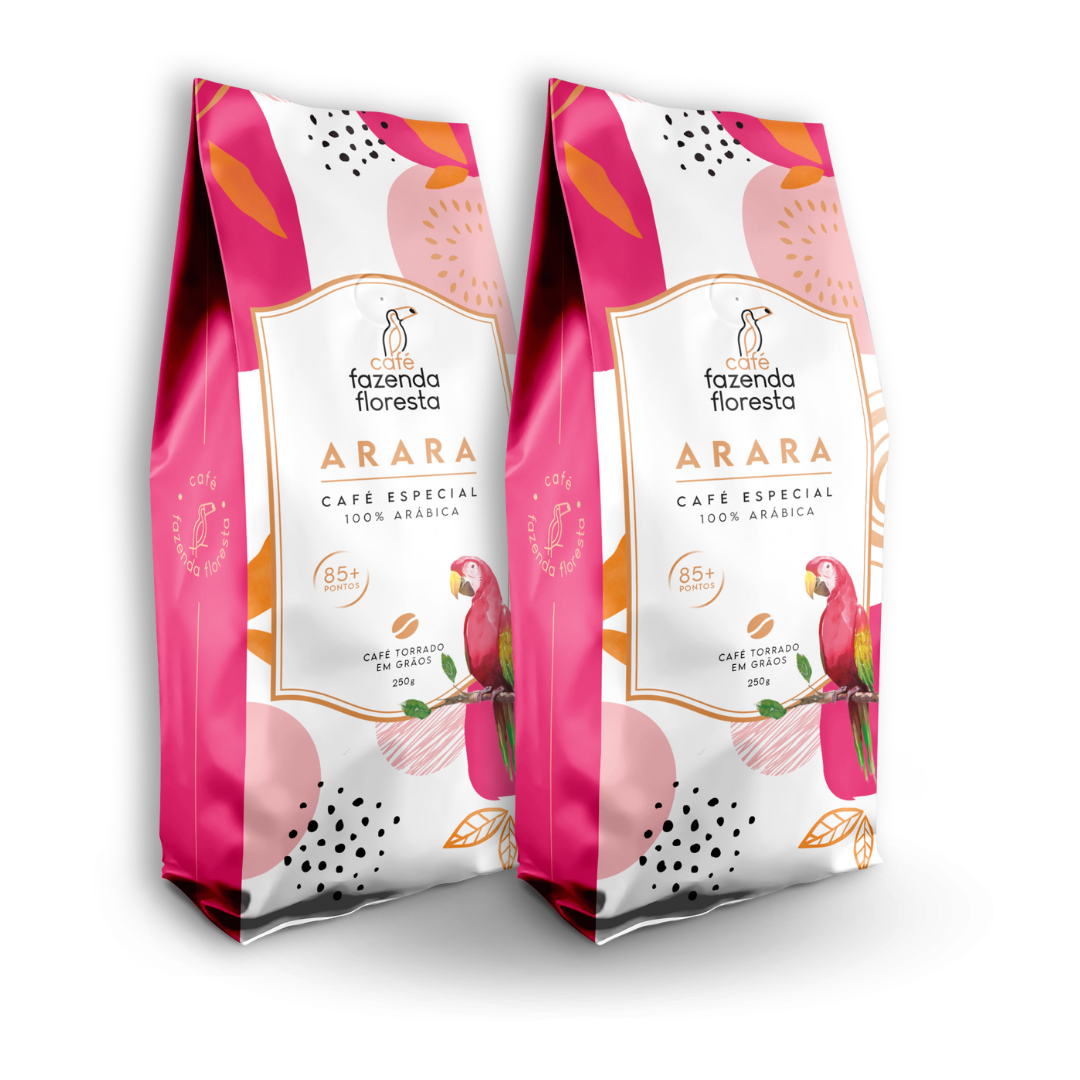 KIT café especial em grãos — Arara 2 pacotes - 250g | Café Fazenda Floresta