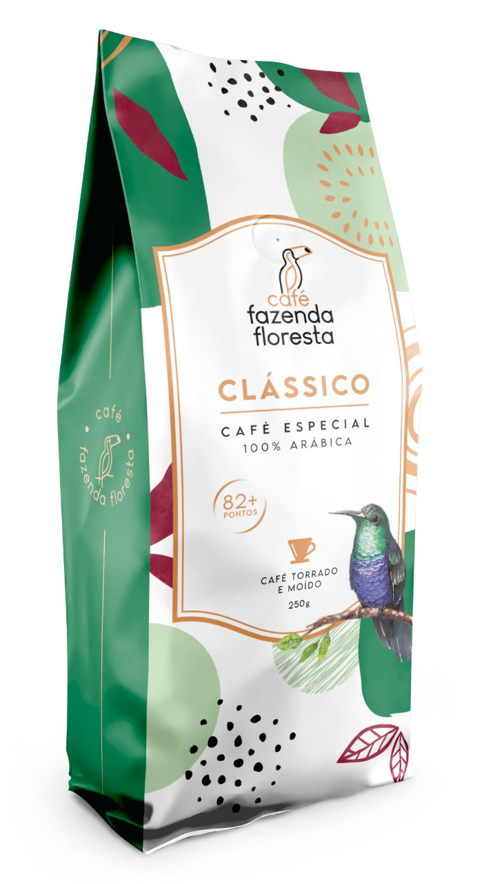 KIT Barista Clássico (Café Moído 250g/Caneca Beija-flor/Filtro de papel/Porta filtro)
