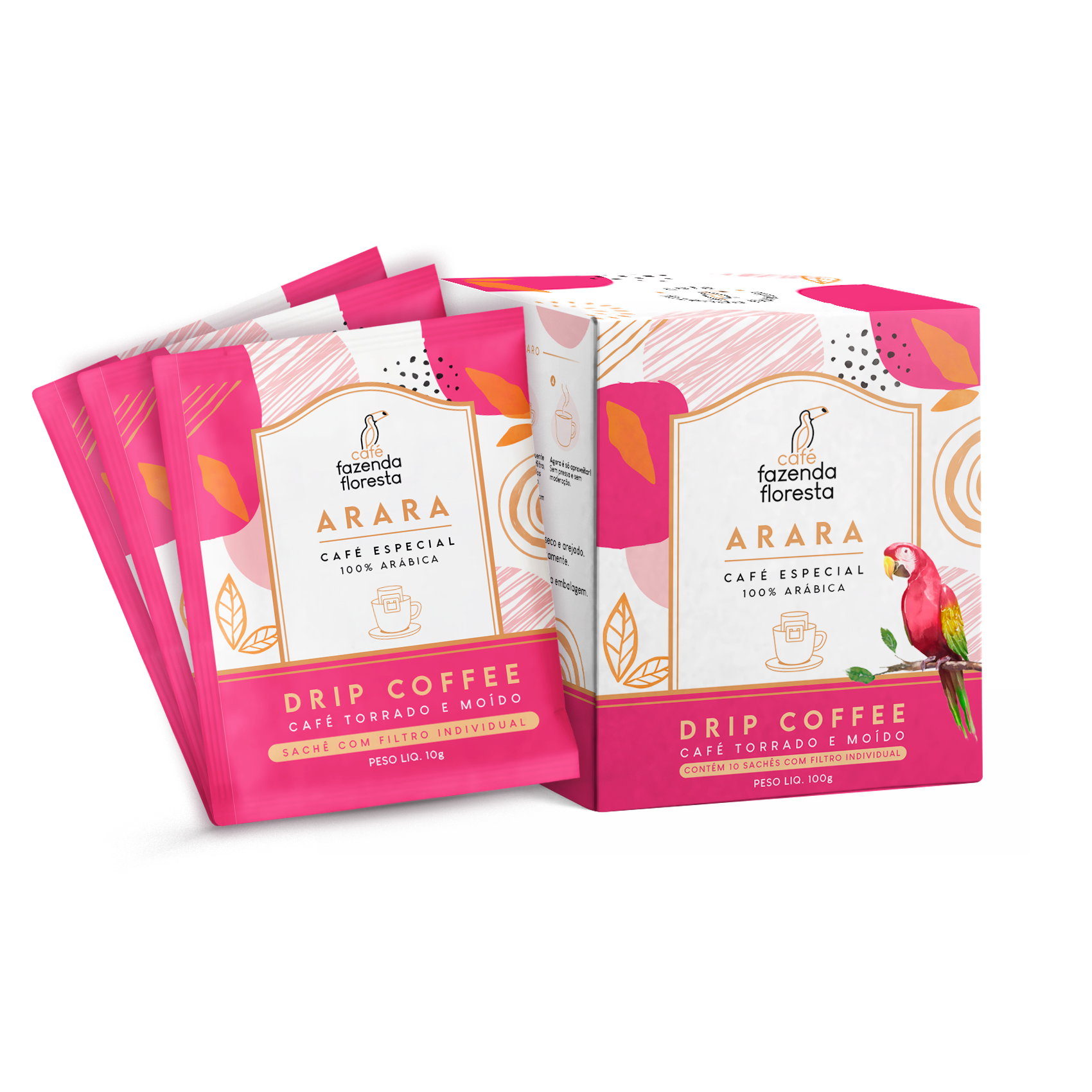 Drip Coffee Arara 10 unidades | Café Fazenda Floresta