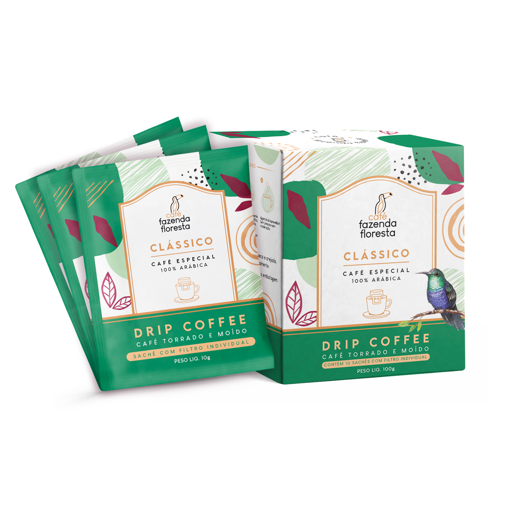 Assinatura Drip Coffee de café especial — Clássico 10 unidades | Café Fazenda Floresta
