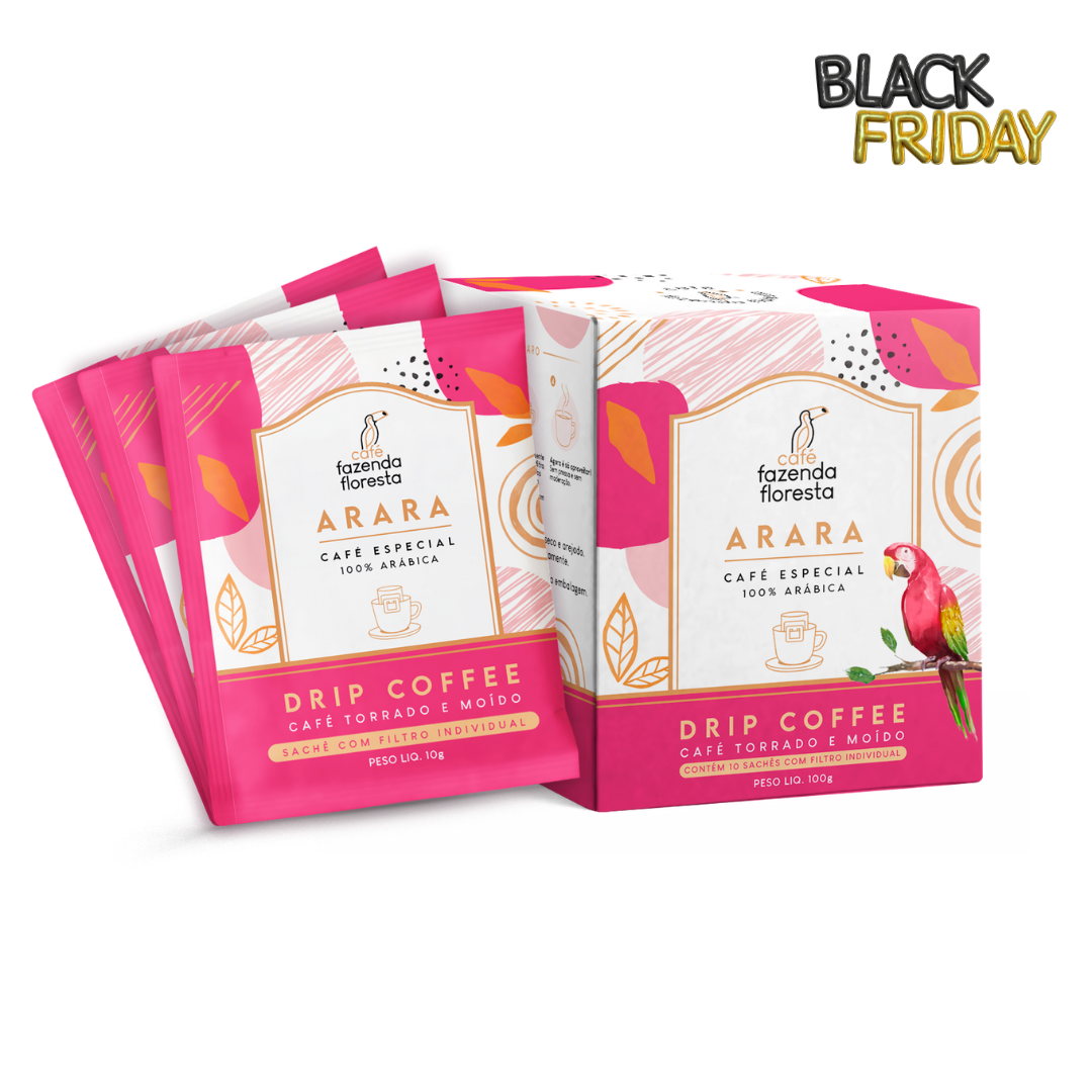 Drip Coffee Arara 10 unidades | Café Fazenda Floresta