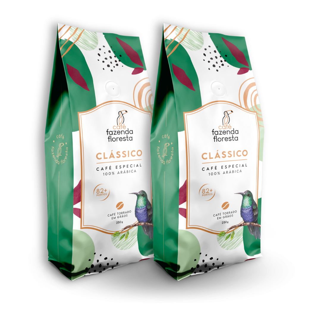 KIT café especial em grãos — Clássico 2 pacotes - 250g | Café Fazenda Floresta