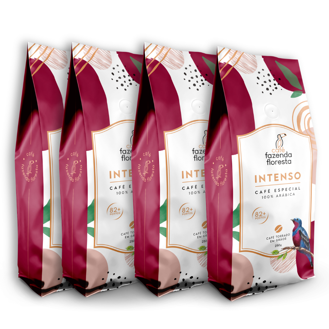 Assinatura KIT café especial em grãos — Intenso 4 pacotes - 250g | Café Fazenda Floresta