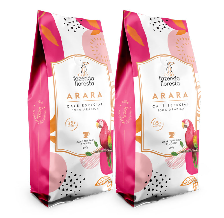 Assinatura KIT café especial moído — Arara 2 pacotes - 250g | Café Fazenda Floresta