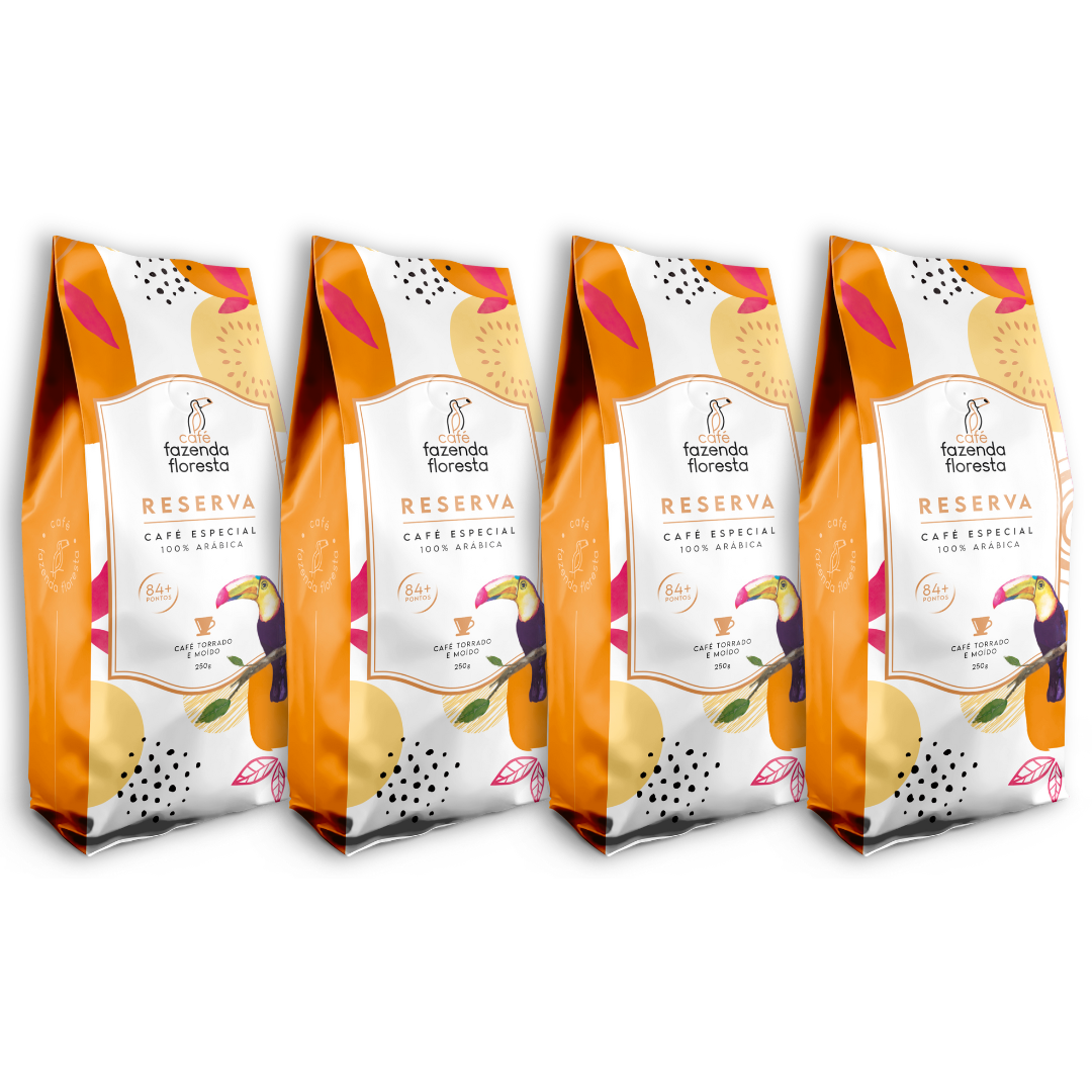 KIT café especial moído — Reserva 4 pacotes - 250g | Café Fazenda Floresta