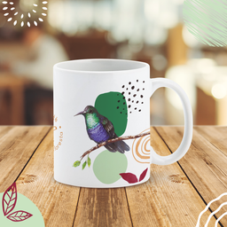 Caneca Beija-flor - Café Fazenda Floresta - Coleção Pássaros - 325ml