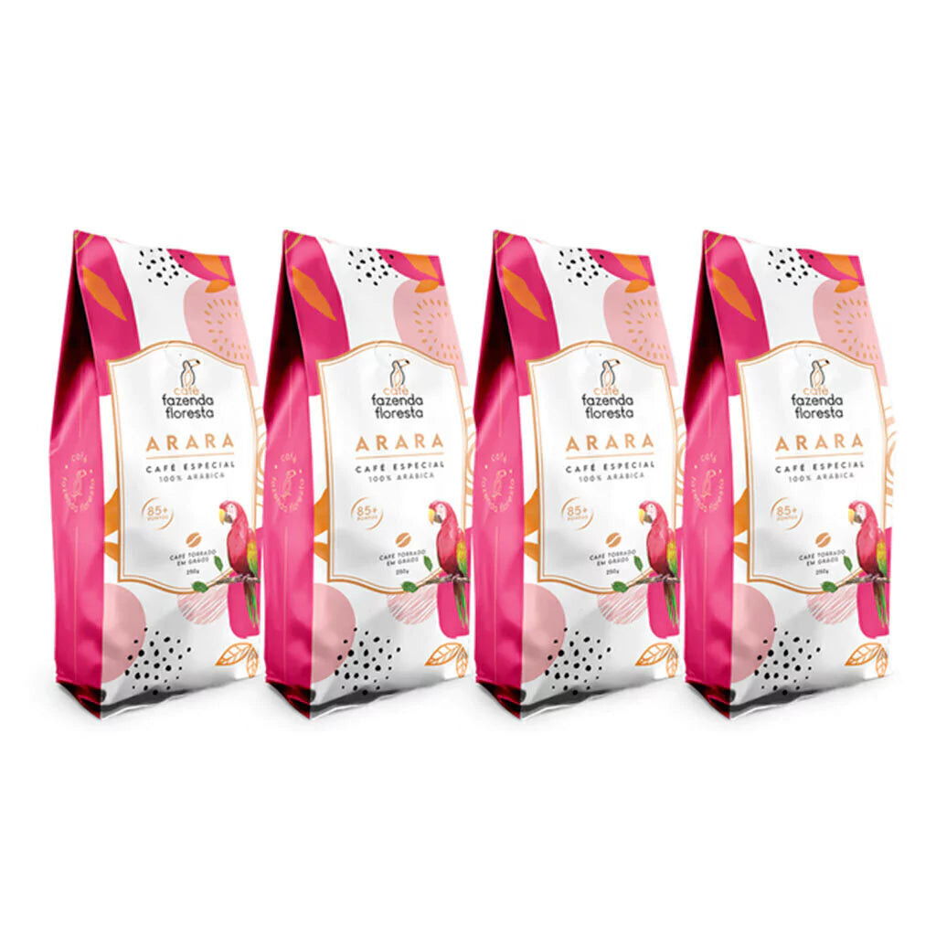 Assinatura KIT café especial em grãos — Arara 4 pacotes - 250g | Café Fazenda Floresta