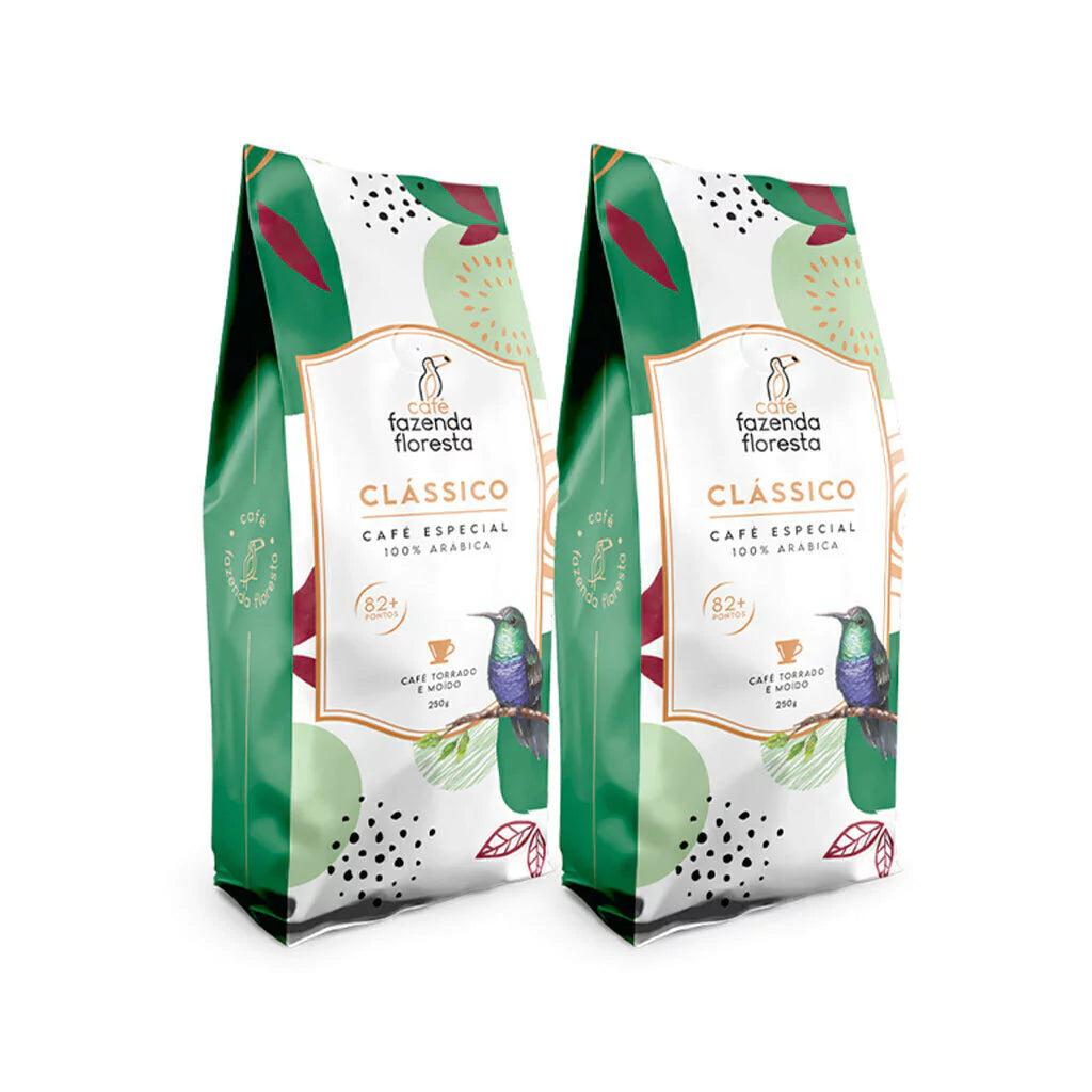 Café Fazenda Floresta - Kit Café Especial Clássico Torrado E Moído - 2 Pacotes De 250g