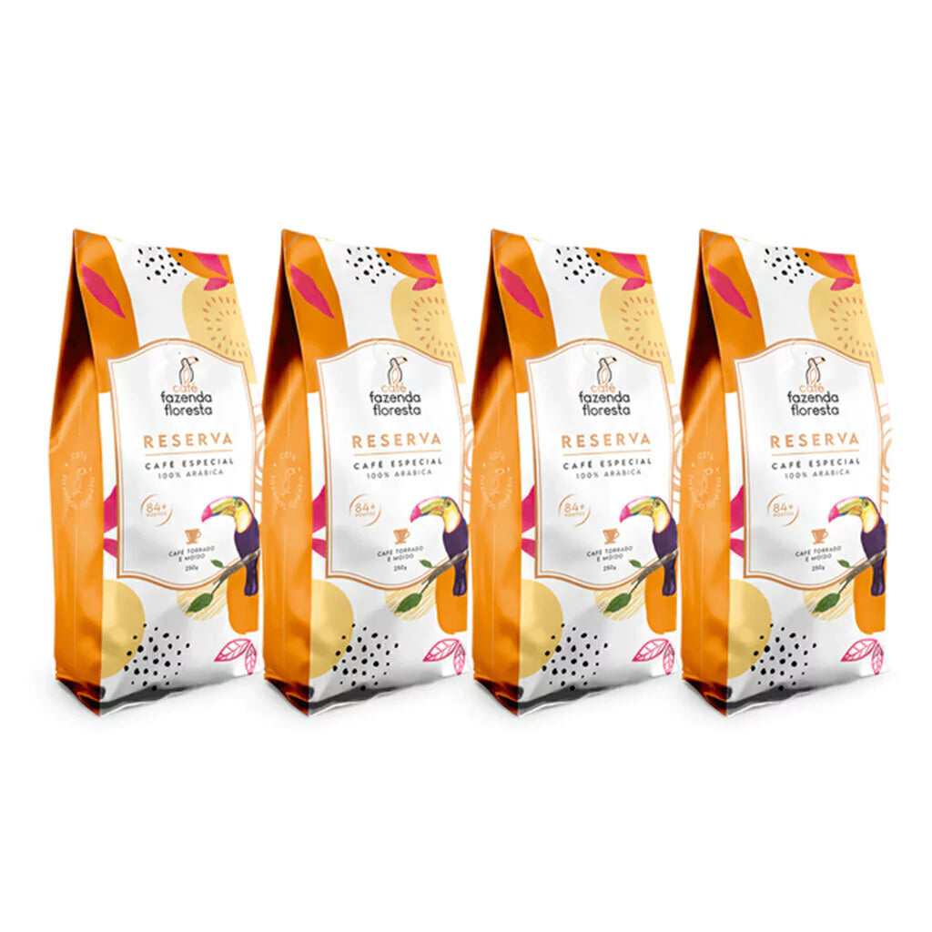 Assinatura KIT café especial moído — Reserva 4 pacotes - 250g | Café Fazenda Floresta