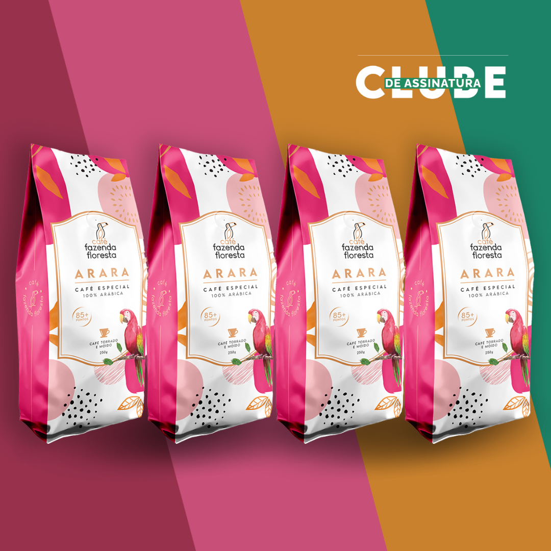 KIT café especial moído — Arara 4 pacotes - 250g | Café Fazenda Floresta