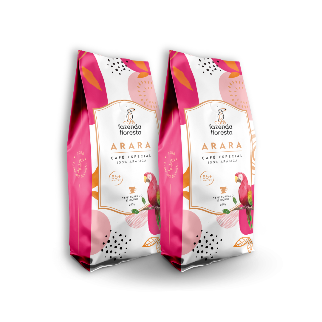 KIT café especial moído — Arara 2 pacotes - 250g | Café Fazenda Floresta