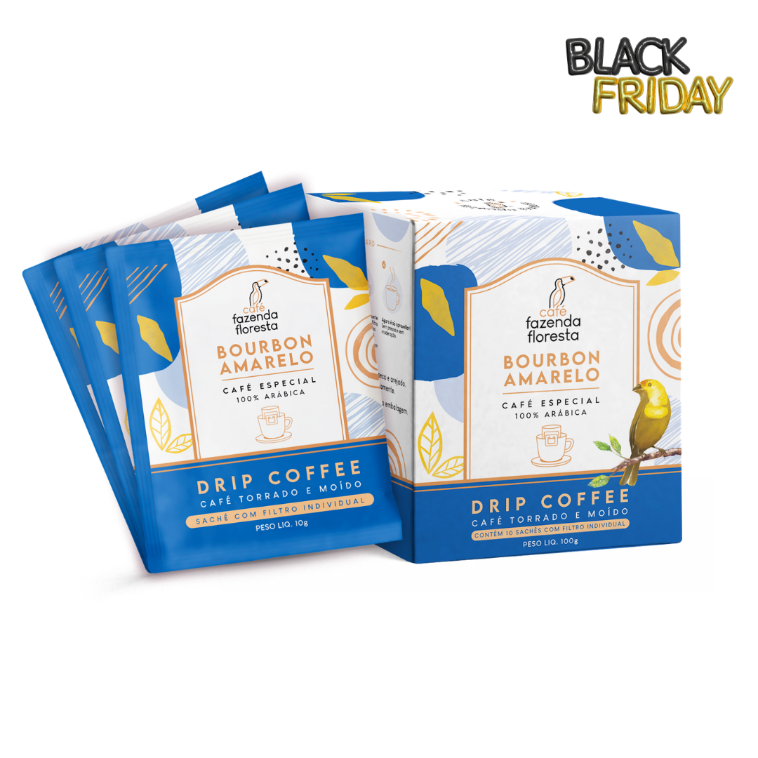 Drip Coffee Bourbon Amarelo 10 unidades | Café Fazenda Floresta