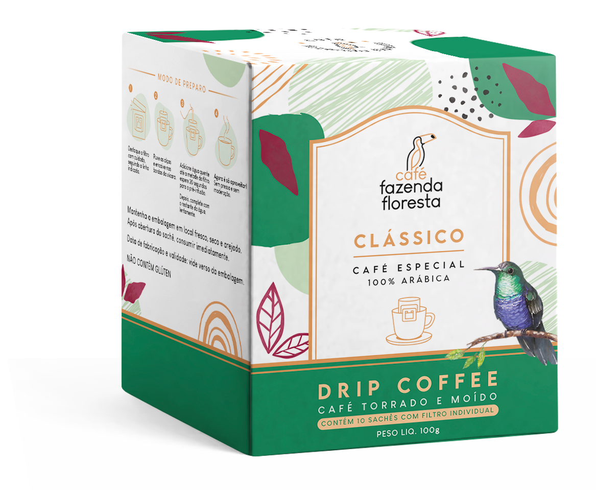 Drip Coffee Clássico 10 unidades | Café Fazenda Floresta
